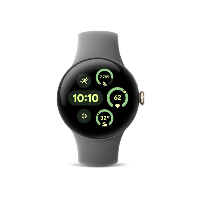 Google Pixel Watch 3 (41mm) Latest Model - Android Smartwatch Heart Rate Tracking Fitbit Advanced Running Fitness Insights 24-Hour Battery - Champagne Gold Aluminum Case - Hazel Band - Wi-Fi