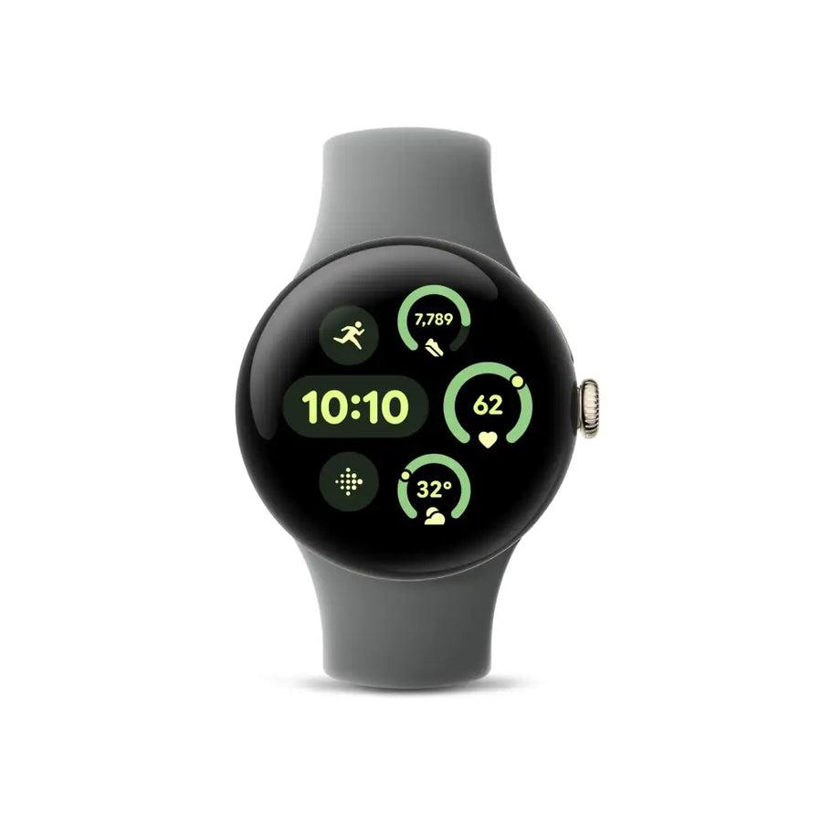 Google Pixel Watch 3 (41mm) Latest Model - Android Smartwatch Heart Rate Tracking Fitbit Advanced Running Fitness Insights 24-Hour Battery - Champagne Gold Aluminum Case - Hazel Band - Wi-Fi