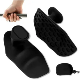 Black silicone grip cover for golf clubs
