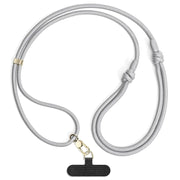 Lawonda Rope Phone Strap Universal Phone Lanyard Adjustable Crossbody Cell Phone Long Neck Strap with Phone Tether Patches Grey