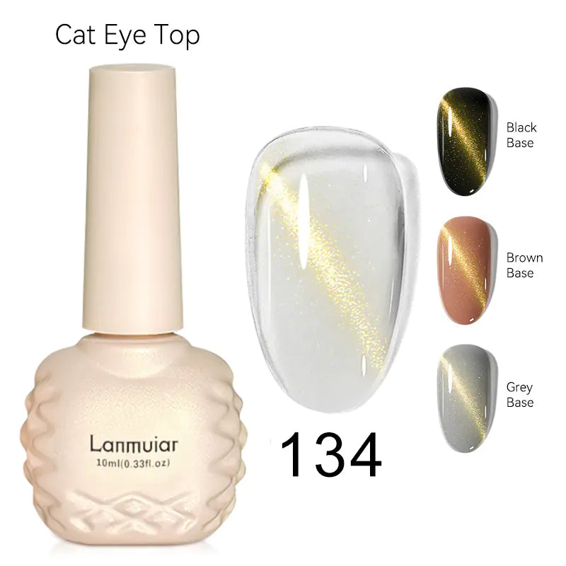 New Colorful Metallic Cat Eye Gel Nail Polish (In Stock)