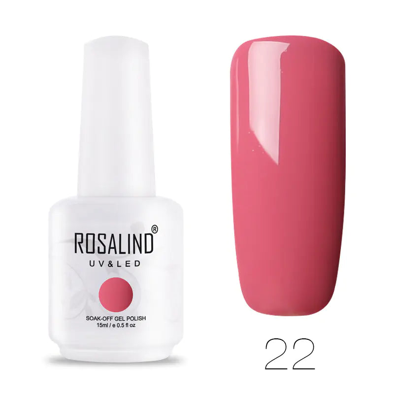 ROSALIND Barbie Nail Gel, Solid Color UV Gel 15ml