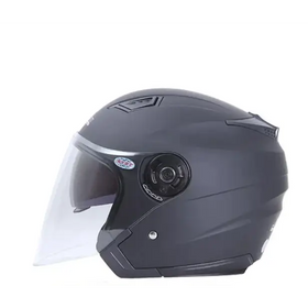 Half-Face Motorcycle Helmet for All Seasons (Dual Lens)