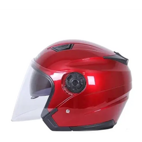 Half-Face Motorcycle Helmet for All Seasons (Dual Lens)