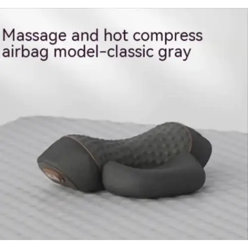 Classic gray massage and hot compress airbag with a textured, segmented design.