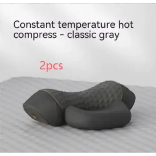 Classic gray constant temperature hot compress with a textured, ergonomic design.