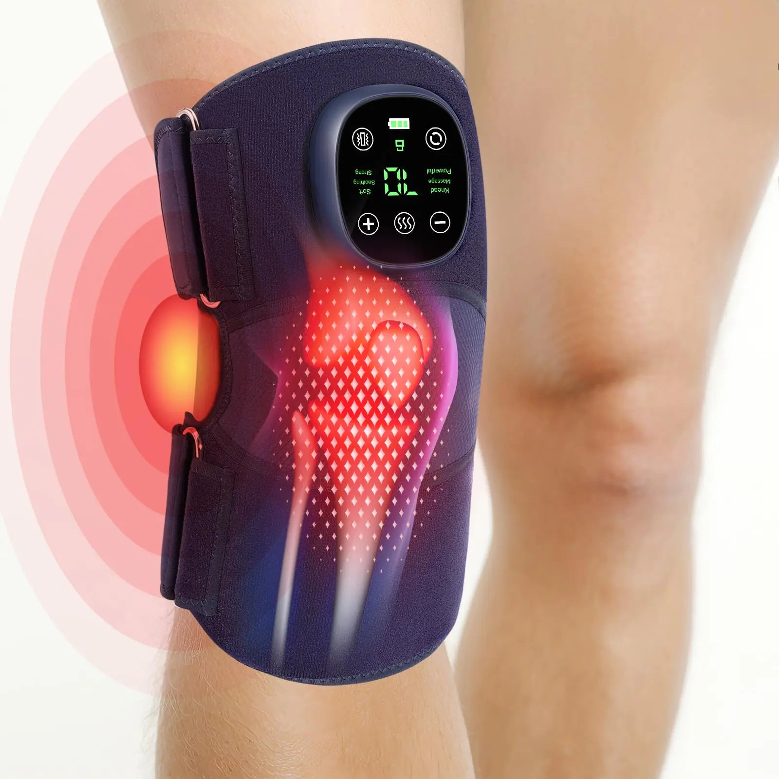 Creliver Knee Massager with Heat FSA or HSA Eligible Cordless Knee Massager with 6 Heat Levels Knee Heating Pad for Joint Pain Meniscus Tear Pain Relief Gifts for Dad Men Updated Edition