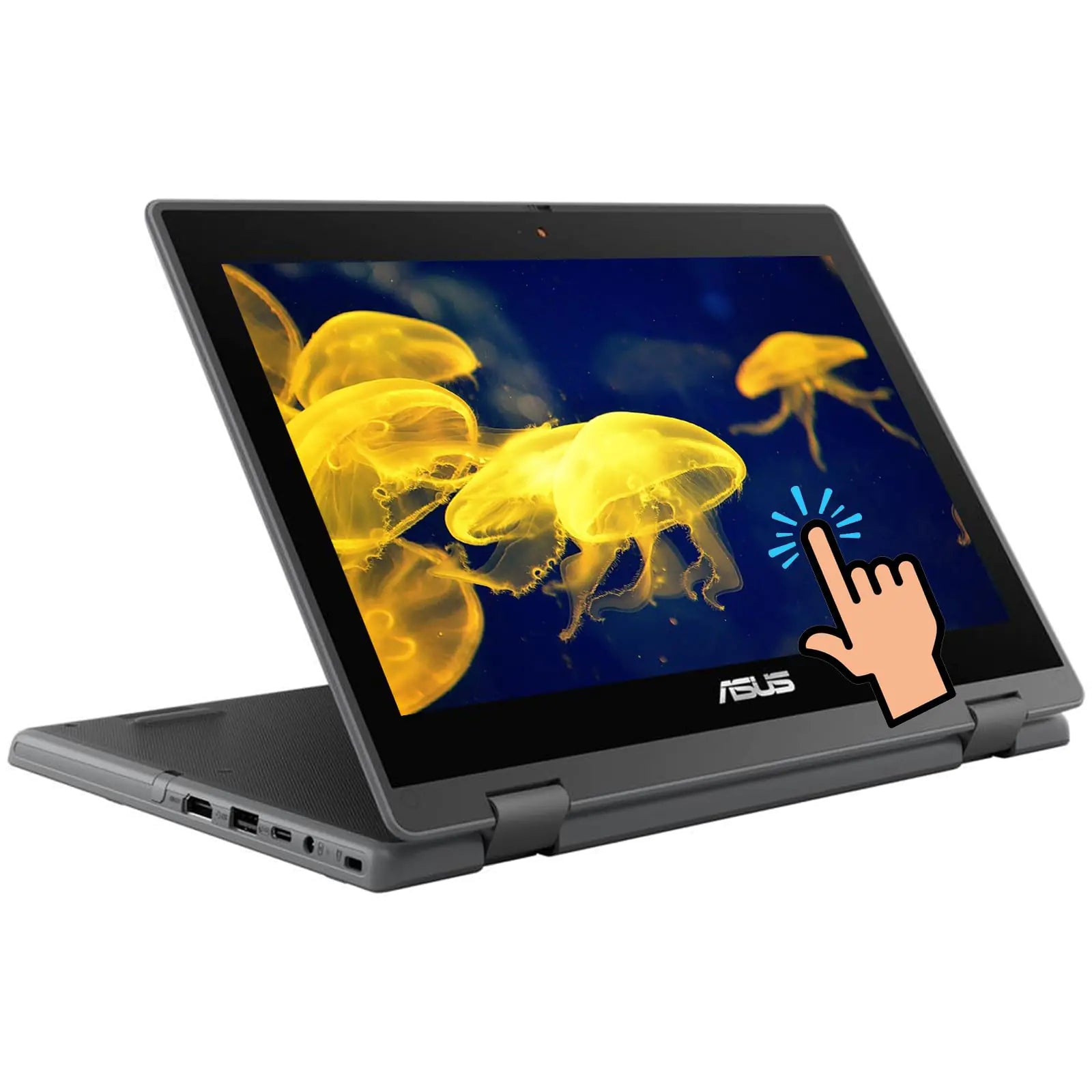 ASUS BR1100 Laptop 2in1 11.6in Touchscreen Laptop Celeron N6000 8GB RAM 128GB SSD HDMI Windows 10 Pro(Renewed)