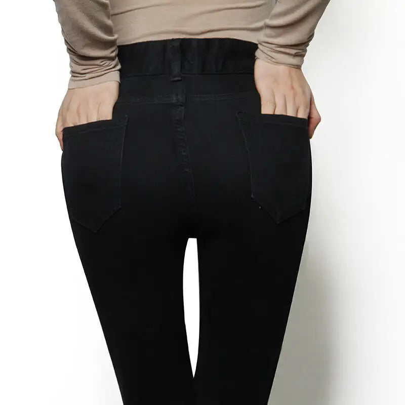 High-Waisted Skinny Pencil Pants