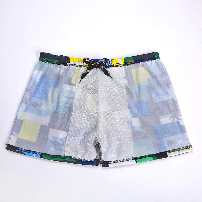 Men's Milk Silk Printed Swimming Trunks for Spa & Beach - Joomcy