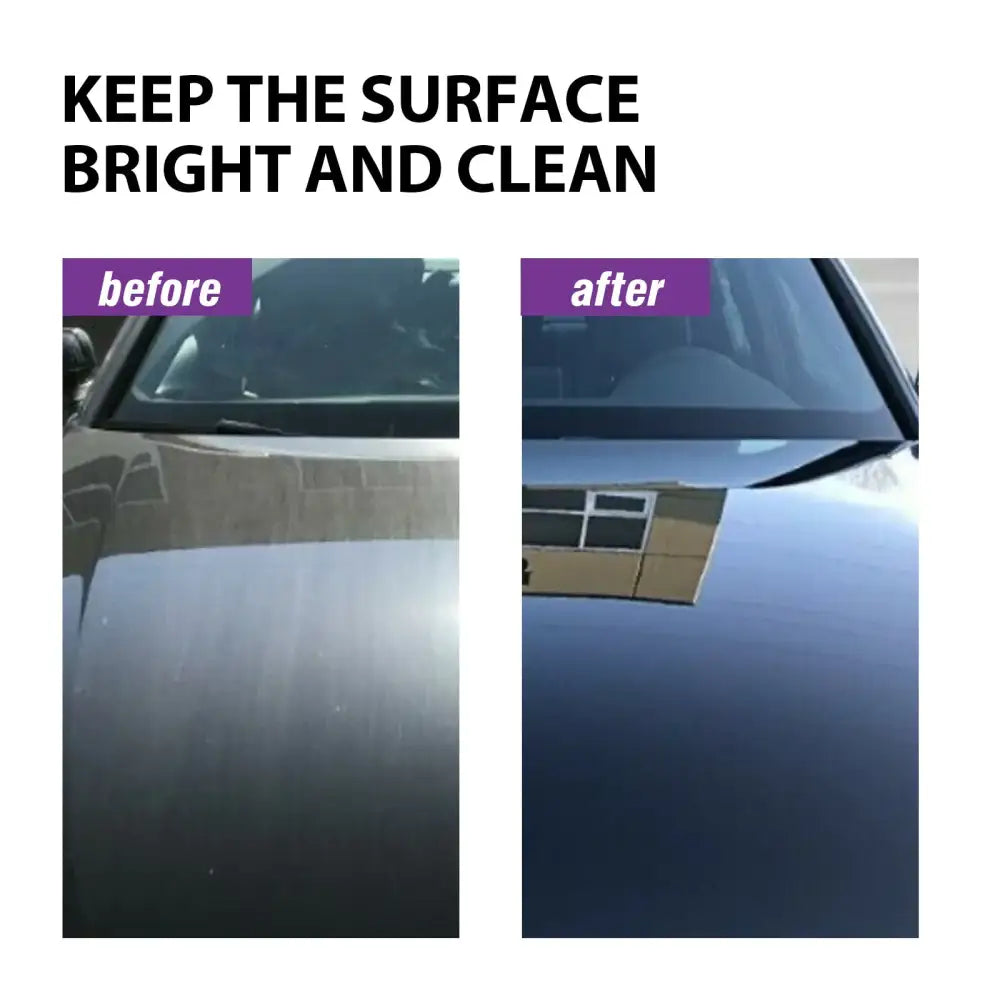 Glossy dark blue car hood with a reflective, polished finish.