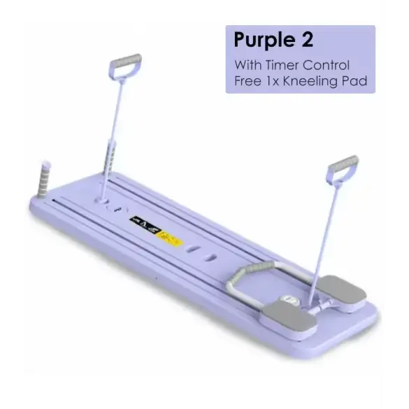 Purple 2 kneeling exercise machine with timer control and a free kneeler pad.