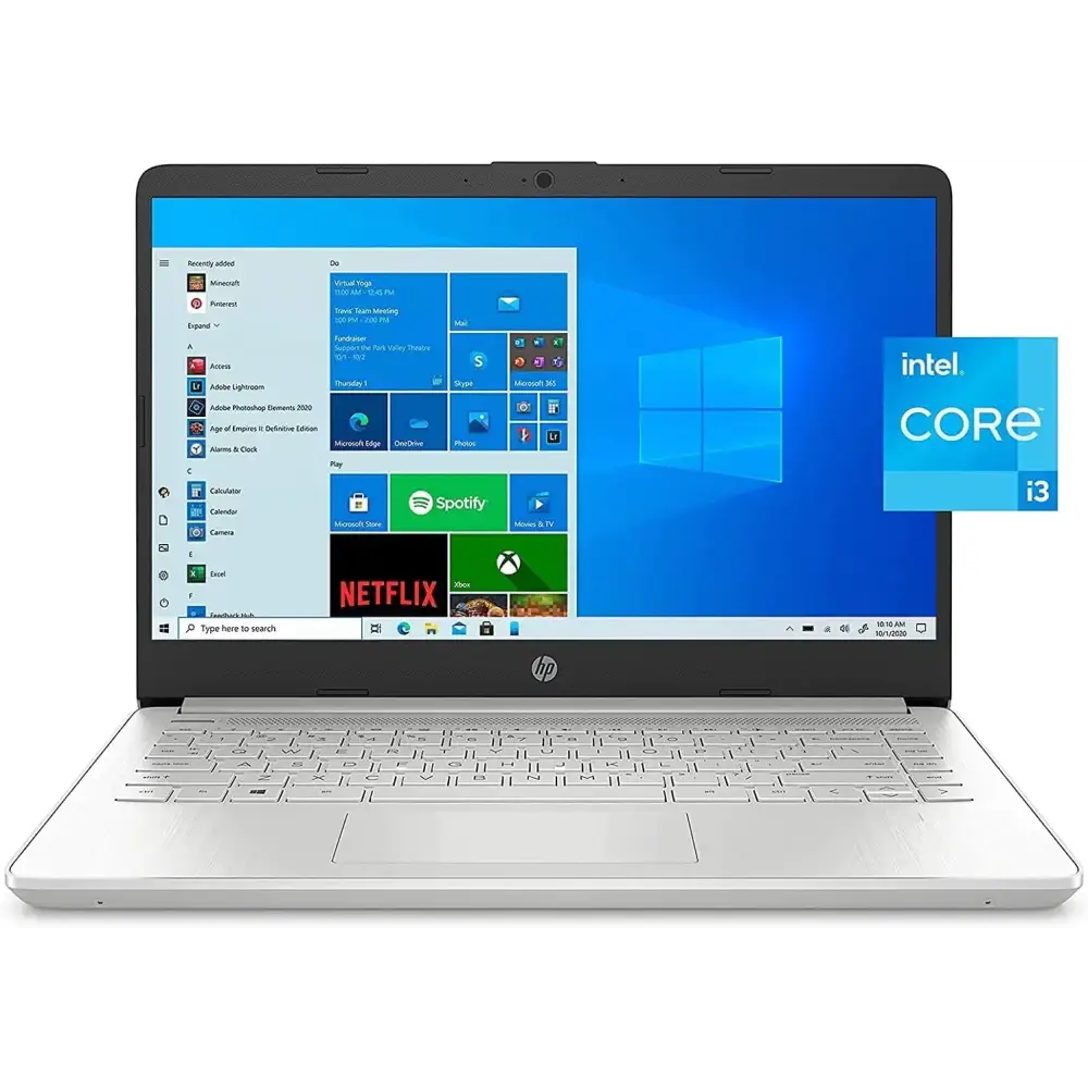 HP 15.6" FHD IPS Laptop 11th Gen Intel Core i3-1115G4 (Beats i5-8265U) 8GB RAM 256GB PCIe SSD Intel UHD Graphics HD Webcam Fingerprint HDMI Windows 11 Silver