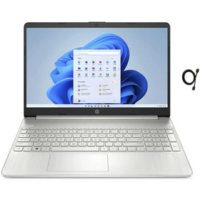 HP 2023 15.6" FHD Premium Laptop 12th Gen Intel 6-Core i3-1215U Upto 4.4GHz 16GB RAM 256GB PCIe SSD Intel UHD Graphics Fingerprint Reader Windows 11 Home + HDMI Cable Silver