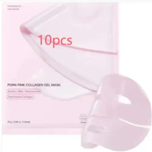 Pink collagen gel mask with a translucent, delicate sheet design.