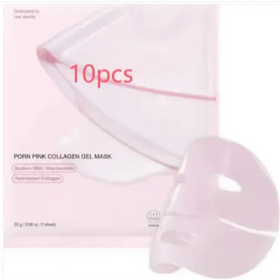 Pink collagen gel mask with a translucent, delicate sheet design.