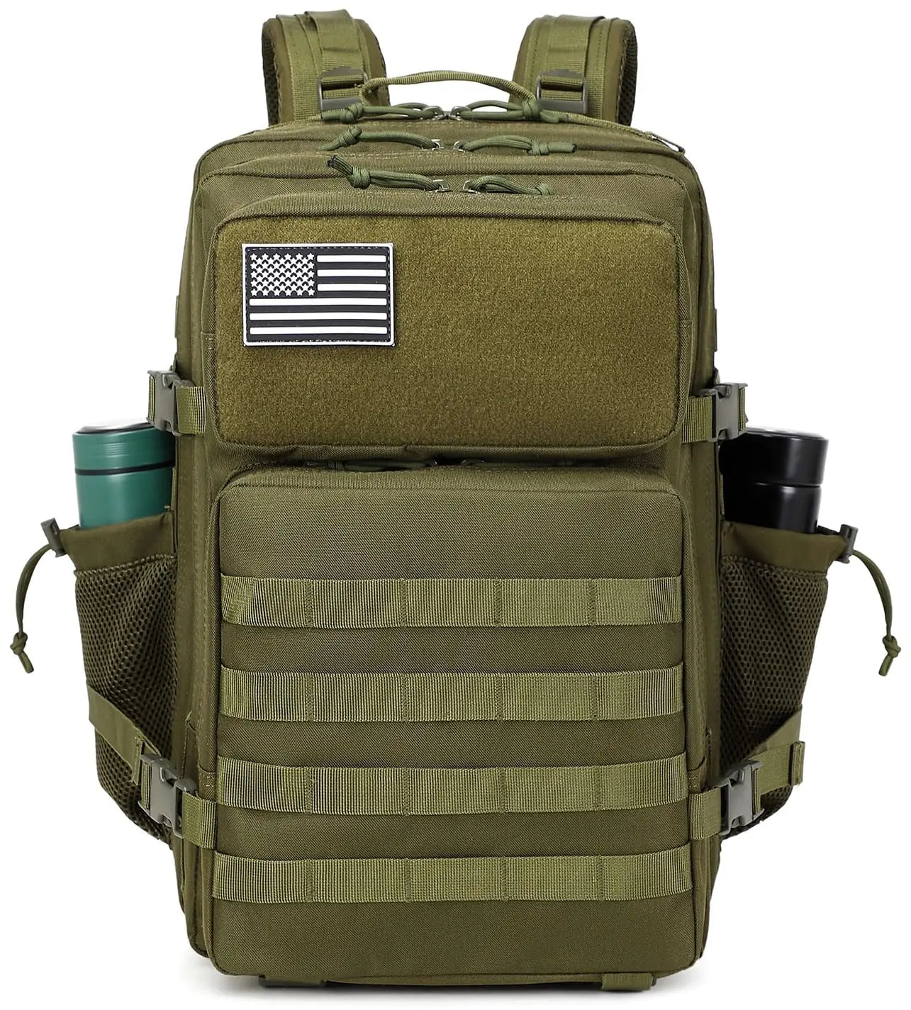 Imyth Tactical Military Backpack for Men and Women 25L/35L/45L 3 Day Assault Rucksack Molle Backpacks with Bottle HolderGreen