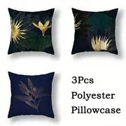 Ginkgo Biloba Polyester Throw Pillowcases - 3pcs Set - Joomcy