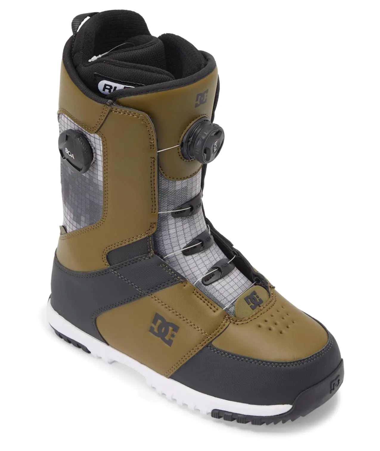 DC Shoes Mens Control BOA Snowboard Boots - Micro-Adjustable Stable Snowboarding Boot with Lightweight Multi-Layer Liner & Molded Insole - Olive/Military 9.5