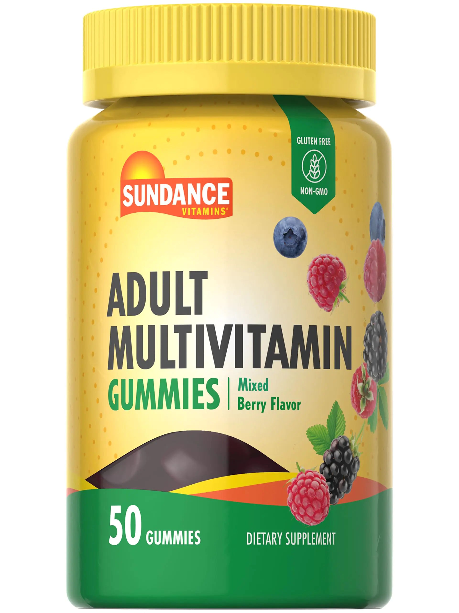 Sundance Adult Multivitamin Gummies | 50 Count | Mixed Berry Flavor | Non-GMO and Gluten Free Supplement