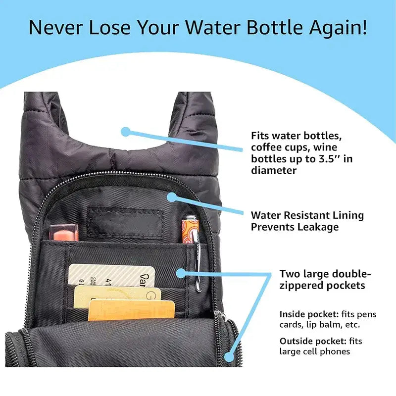 Insulated Outdoor Bottle Cover with Strap