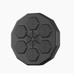Black octagonal wireless charging pad with six hexagon-shaped coils and a central speaker grille.