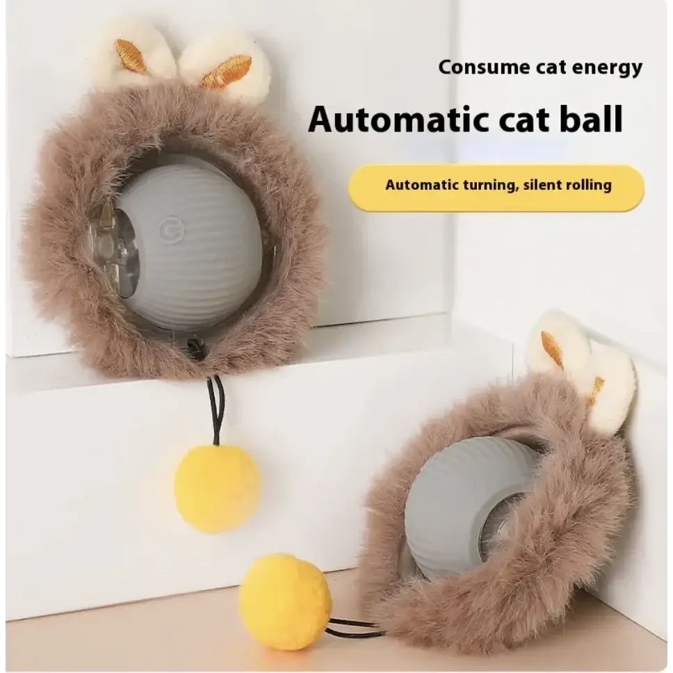 Interactive Self-Rolling Cat Toy - Fun & Stress Relief for Pets