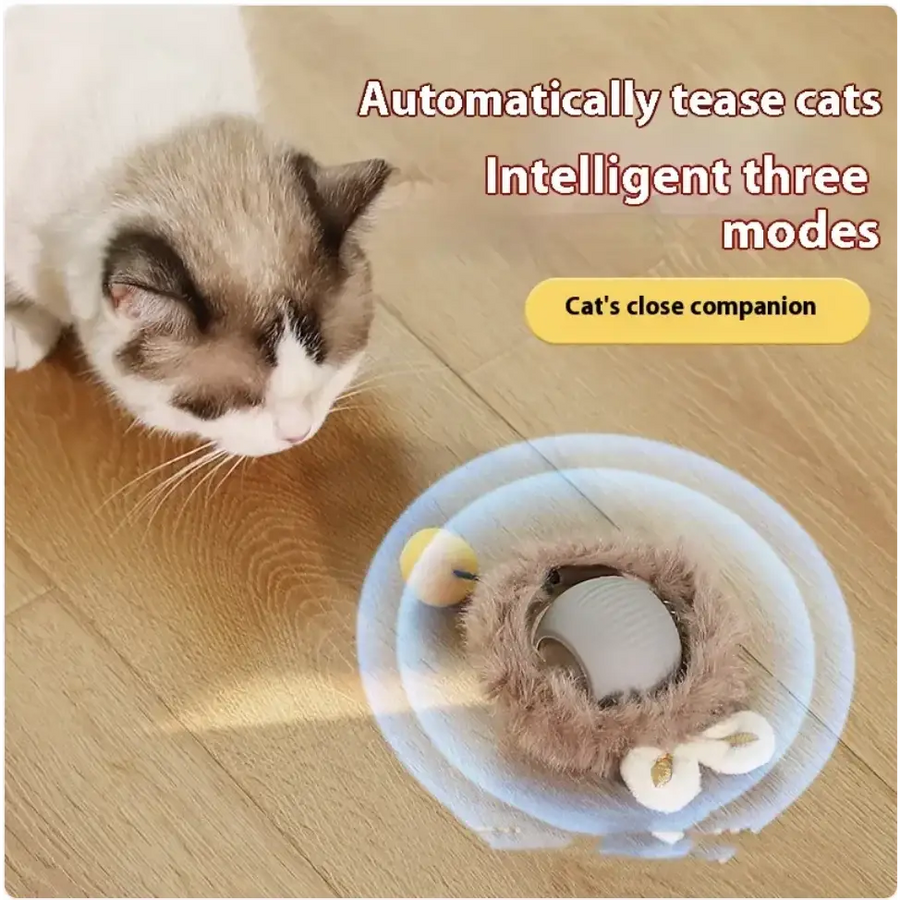 Interactive Self-Rolling Cat Toy - Fun & Stress Relief for Pets