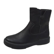 Women's Round Toe Mid-Heel Thick Martin Boots