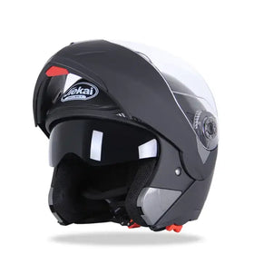 JieKai Motorcycle Half Face Helmet with Dual Lens