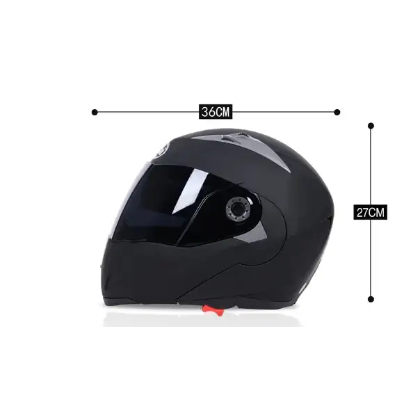 JieKai Motorcycle Half Face Helmet with Dual Lens