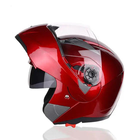 JieKai Motorcycle Half Face Helmet with Dual Lens