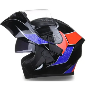 JIEKAI Motorcycle Helmet with Dual Lenses and Anti-Fog