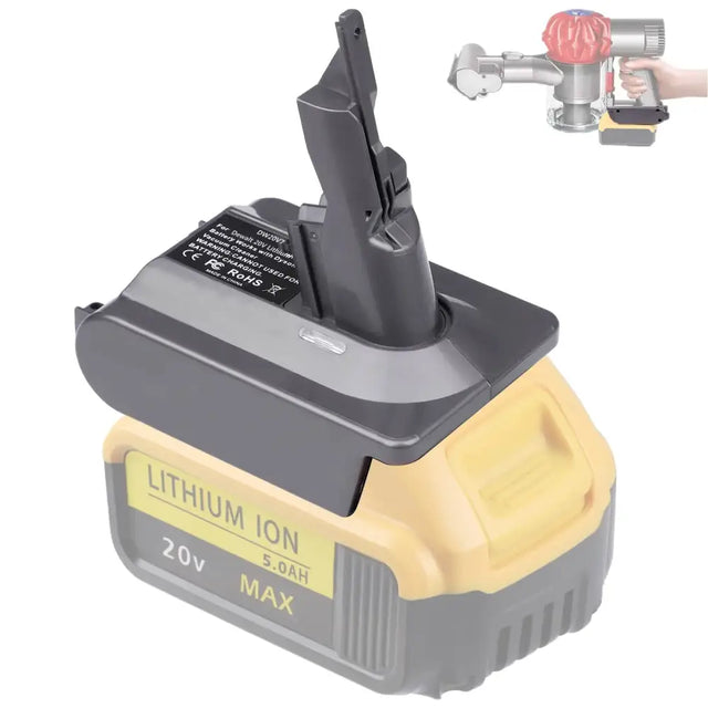 JJXNDO V7 Battery Adapter for Dewalt 20V Lithium Battery Converted to Replace for Dyson V7 Battery Use for Dyson V7 Series Vacuum Cleaners Animal Absolute Fluffy HEPA Cordless Stick(Adapter ONLY)