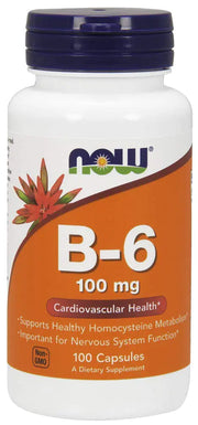 Now Foods B-6 100mg 100 Capsules