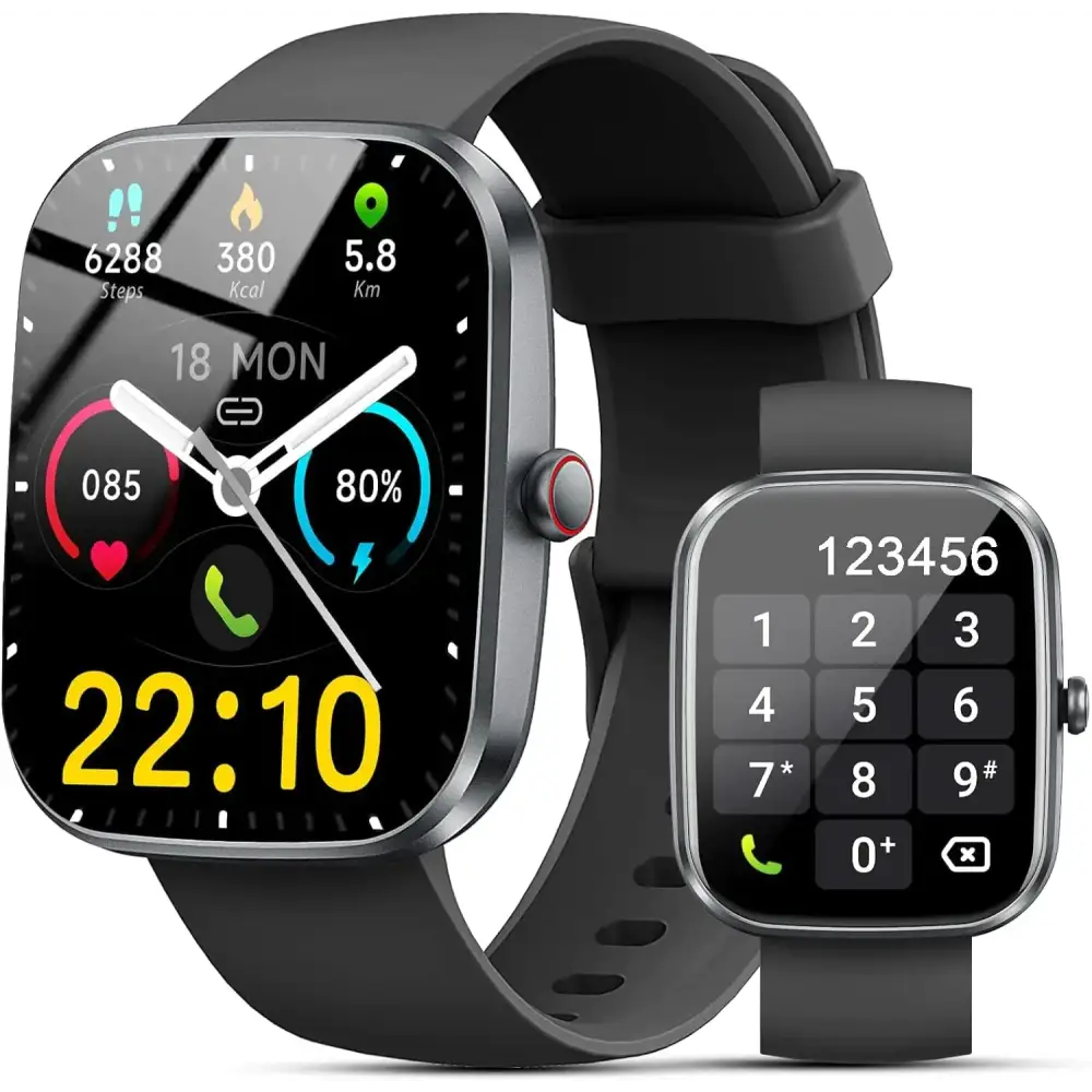 Kuizil Smart Watch 1.91" Smartwatch for Men Women (Answer/Make Call) Fitness Tracker with 100+ Sport Modes IP68 Waterproof Heart Rate/Sleep Monitor Pedometer Activity Tracker for Android iOS