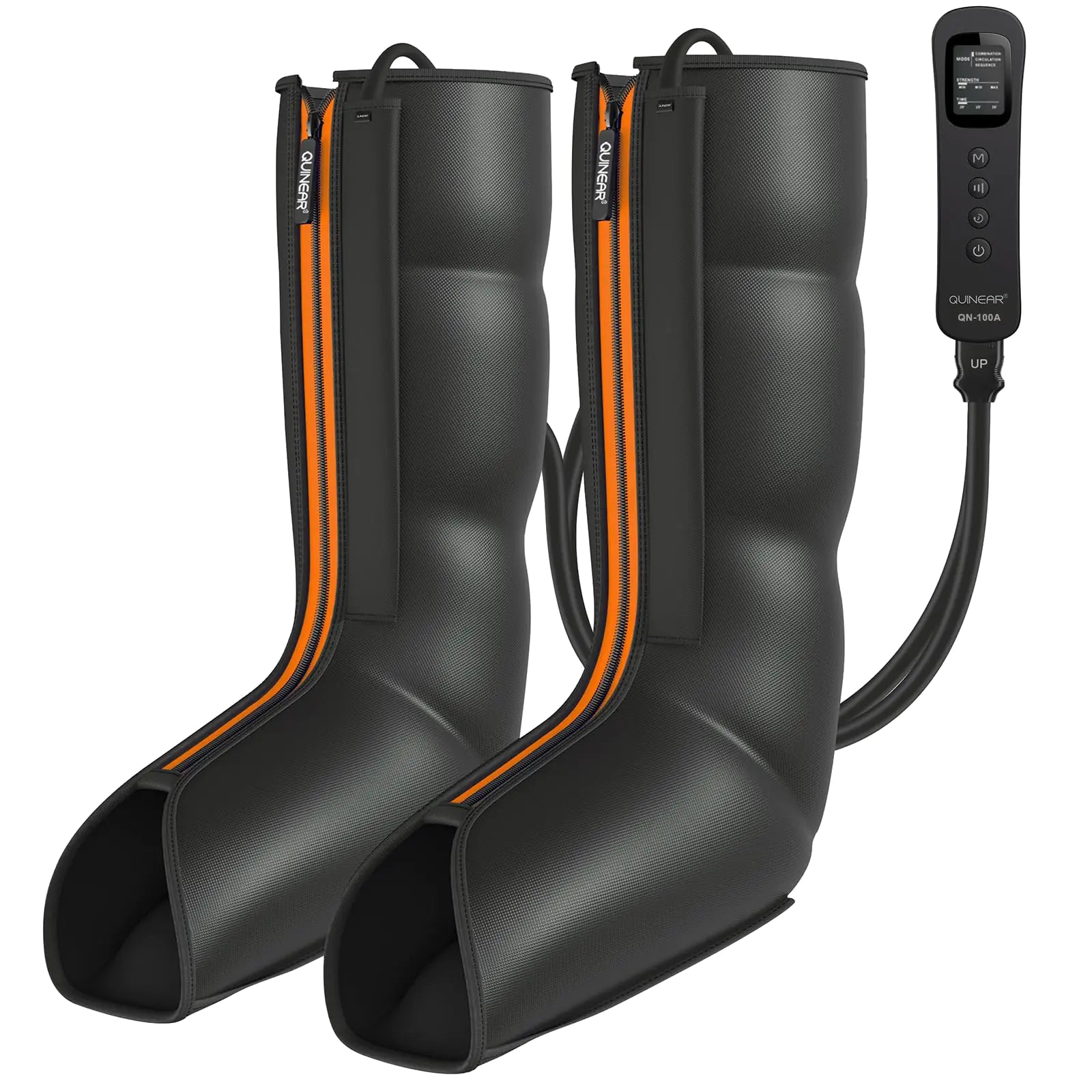 QUINEAR Leg Massager Foot Calf Leg Recovery Massager with Compression Therapy Leg Massage Boots for Leg Circulation and Pain Relief (Yellow)