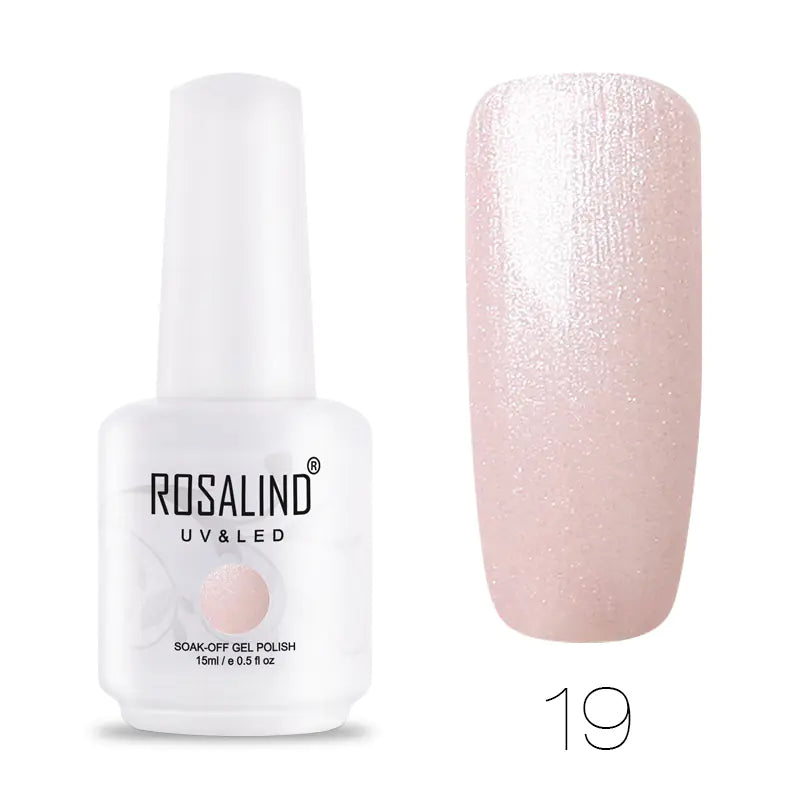 ROSALIND Barbie Nail Gel, Solid Color UV Gel 15ml
