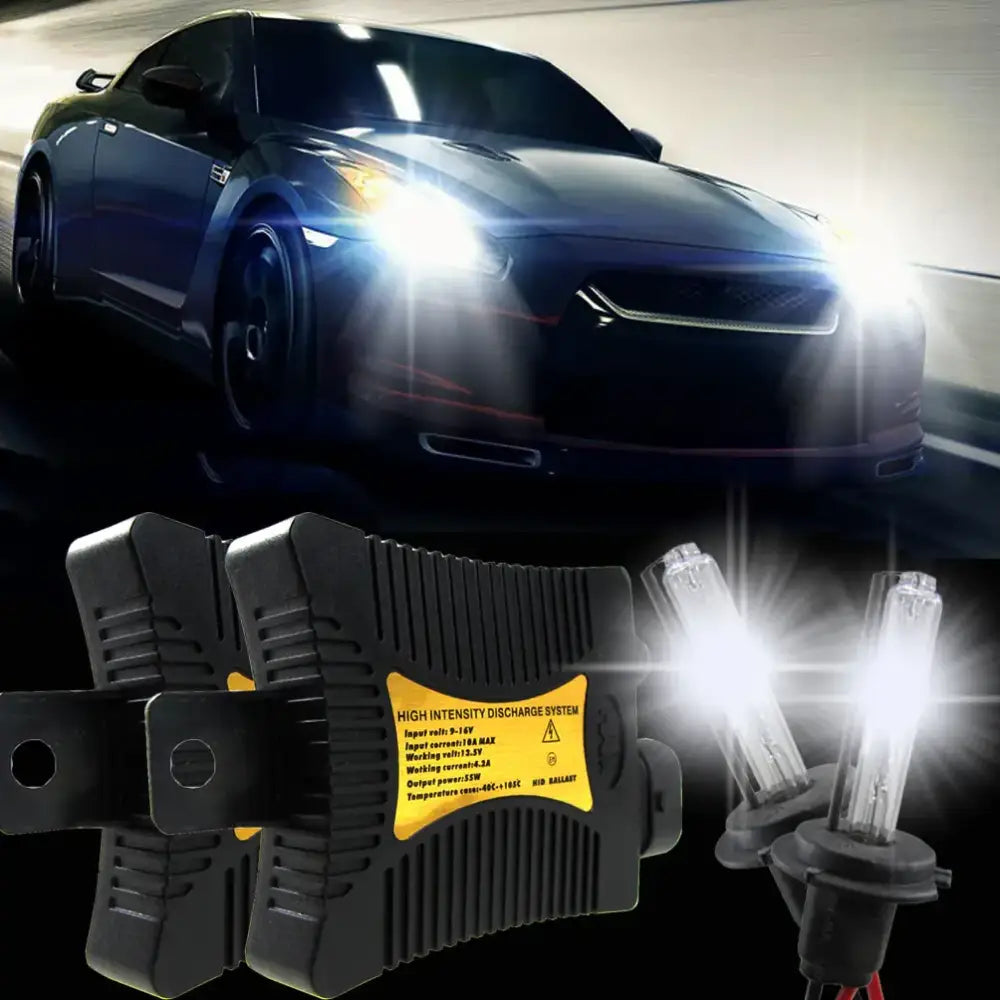 LED Car Headlights with 5W Slim Ballast (H1 H3 H4 H7 H11)