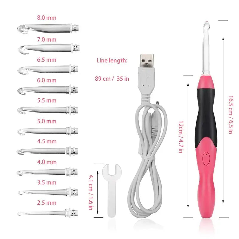 LED Rechargeable Crochet Hook