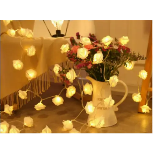LED Rose Flower String Lights
