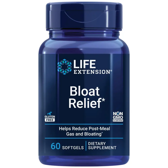 Life Extension Bloat Relief Artichoke Ginger Fennel and Turmeric for Digestive Health Supports Bloating Relief and Promotes Digestive Comfort Gluten Free Non-GMO 60 softgels
