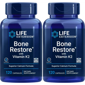 Life Extension Bone Restore With Vitamin K2Caps 120 Count (Pack of 2)