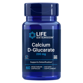 Life Extension Calcium D-Glucarate 200 mg - Supports Detoxification Helps Flush Out Unwanted Compounds – Gluten-Free Non-GMO Vegetarian – 60 Capsules
