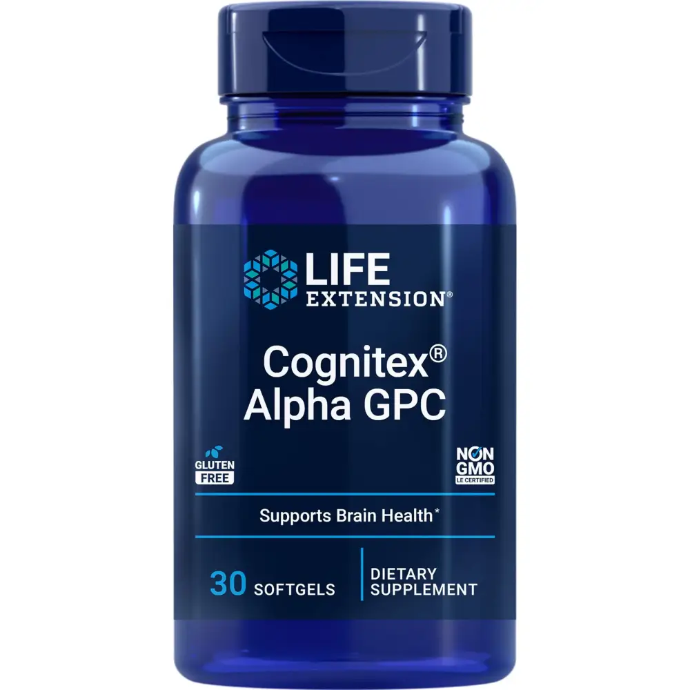 Life Extension Cognitex Alpha GPC – Alpha-Glyceryl Phosphoryl Choline Phosphatidylserine Blueberry Extract – A Strong Foundation for Cognitive Health – Non-GMO Gluten-Free – 30 Softgels