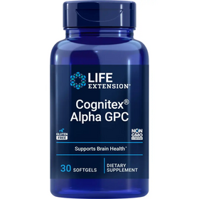 Life Extension Cognitex Alpha GPC – Alpha-Glyceryl Phosphoryl Choline Phosphatidylserine Blueberry Extract – A Strong Foundation for Cognitive Health – Non-GMO Gluten-Free – 30 Softgels