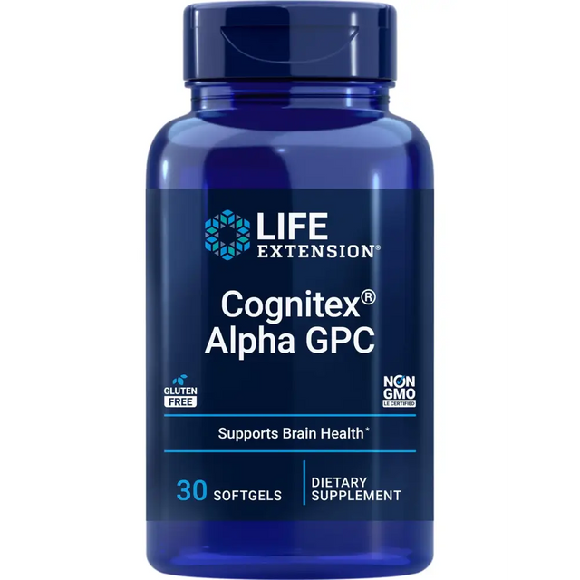 Life Extension Cognitex Alpha GPC – Alpha-Glyceryl Phosphoryl Choline Phosphatidylserine Blueberry Extract – A Strong Foundation for Cognitive Health – Non-GMO Gluten-Free – 30 Softgels