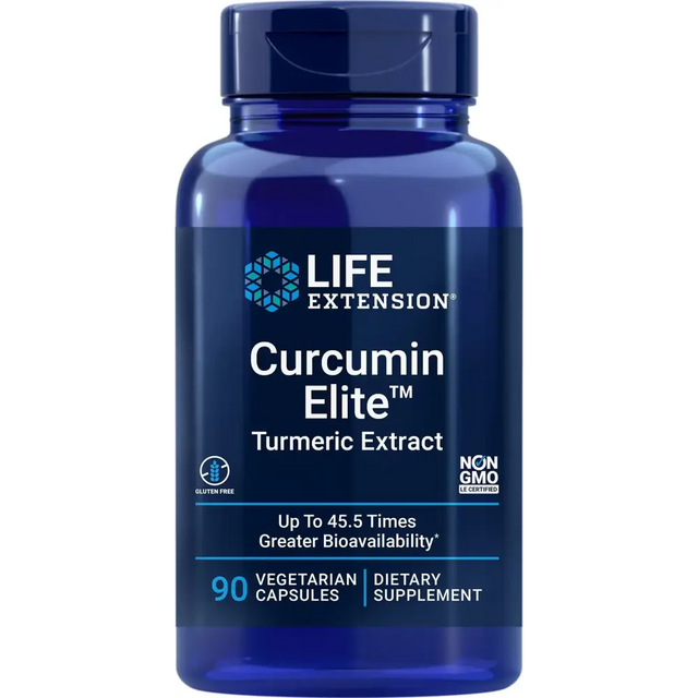 Life Extension Curcumin Elite Turmeric Extract 90 Veg Capsules
