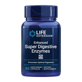 Life Extension Enhanced Super Digestive Enzymes Supports Digestion Comfort digesting Plant-Based Foods Non-GMO Vegetarian 60 Capsules