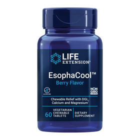 Life Extension EsophaCool - Gut Health Supplements with Calcium Magnesium & DGL Licorice Root Extract for Healthy Digestion Stomach Relief & PH Balance - Gluten-Free Vegetarian - 60 Chewable Tablets